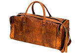 Handmadecraft "Byto" Vintage Genuine Leather Hold all Travel Bag Brown