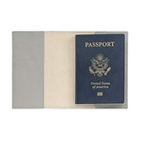 Graphic Image - Goatskin Leather - Passport Case & Luggage Tag - Light Grey