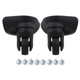 1pair Replacment Black Luggage Swivel Repair Suitcase Parts Casters Wheels 49mm Heavy Duty with