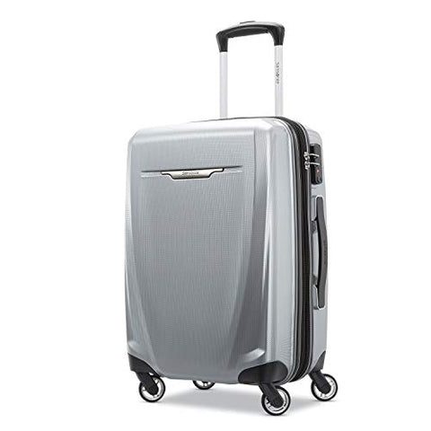 Samsonite Winfield 3 DLX Hardside Expandable Luggage with Spinners, Silver, Carry-On 20-Inch