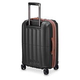 DELSEY Paris St. Tropez Hardside Expandable Luggage with Spinner Wheels, Black, Checked-Medium 24 Inch