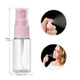 CHUHUAYUAN Travel Size Bottles Set 6 Pack with Zipper Bag BPA Free - TSA Approved Leak Proof Refillable Plastic Clear Empty Travel Containers for Toiletries or Makeup Liquid (Pink)