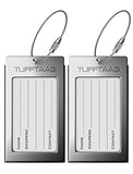 Luggage Tags Business Card Holder Tufftaag Pair Travel Id Bag Tag - Gunmetal