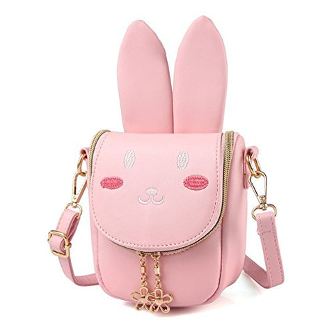 Yuboo Cute Bunny Purse Girls Rabbit Crossbody Bag For Kids And Toddlers (5Colors) (1-Pink)