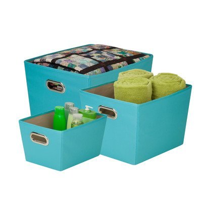 3 Piece Tote Set Color: Turquoise