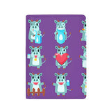 Passport Holder Cover, Travel Leather RFID Blocking Case Wallet for Passport with, Cute Hippo