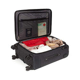 Cloe Checked Medium 24 inch Luggage with 360º-spinner wheels in Black Color