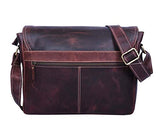 Addey Supply Company Leather Messenger Laptop Cross-Body Bag 15 X 4 X 11 inch Walnut