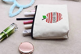 Teacher Stuff Apple –Makeup Bag Cosmetic Bag Travel Pouch Gift – Appreciation Gifts for Teachers - Birthday Christmas Back To School Gift For Teacher