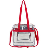 Eastsport Clear Nfl Stadium Approved Tote, Sport Red