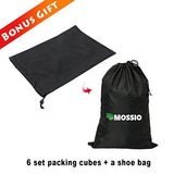 Packing Cubes Set,Mossio Waterproof 3 Packing Cubes and 3 Pouches Light Pink