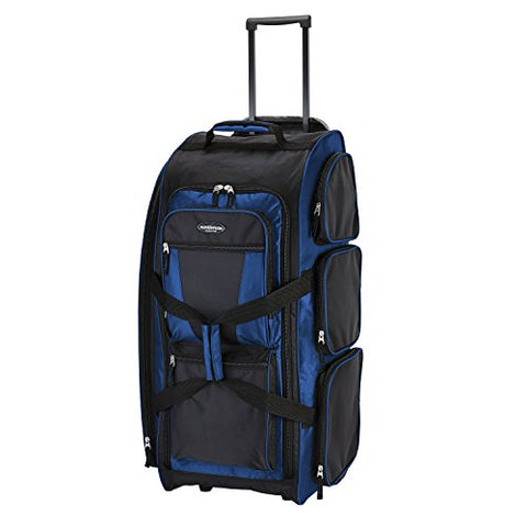 Travelers Club Luggage Travelers Club Adventure 30 Inch Rolling Multi-Pocket Upright Luggage, Neon Blue Color Option Duffel Bag One Size