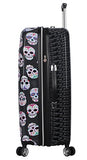 BETSEY JOHNSON Skull Party 3 Piece Expandable Hardside Spinner Luggage Set
