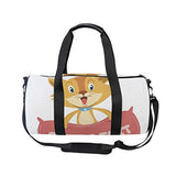 Cat With PillowTravel Duffle Bag Sports Luggage with Backpack Tote Gym Bag for Man and Women