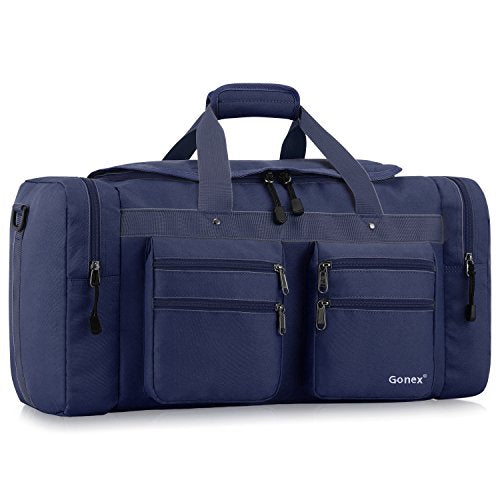 Gonex 45L Travel Duffel, Gym Sports Luggage Bag Water-Resistant Many Pockets(Blue)