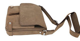 Vagabond Traveler Full Grain Leather Messenger Bag L79. Brown