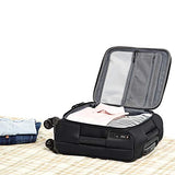 AmazonBasics Expandable Softside Carry-On Spinner Luggage Suitcase With TSA Lock And Wheels - 18 Inch, Black