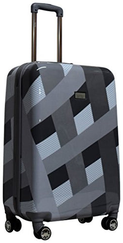 Nicole Miller Rainbow 24" Hard-Sided Luggage Spinner (Silver)