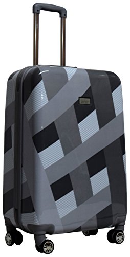 Nicole Miller Rainbow 24" Hard-Sided Luggage Spinner (Silver)