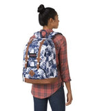 JanSport Baughman Laptop Backback - White Artist Rose