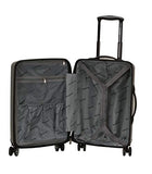 Rockland Skyline 3 Piece Abs Non-Expandable Luggage Set, Silver