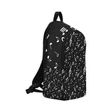 Seamless Pattern from Set of Musical Notes and TRE Casual Daypack Travel Bag College School Backpack for Mens and Women