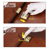 Banuce Vintage Genuine Leather Briefcase for Men Lock Lawyer Attache Case Laptop Messenger Bag