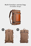 WITZMAN Men Vintage Canvas Rucksack Travel Duffel Backpack Retro Hiking Bag 2063 (22inch Brown)