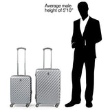 Citadel Deluxe 20" and 24" Hardside Spinner Luggage Set by Travelpro, Gun Metal Gray