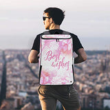Laptop Backpack Floral Flowers Best Wishes Gym Backpack for Men Large High School Daypack