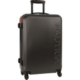 Nautica Luggage Ahoy 25 Inch Hardside Spinner, Grey/Orange, One Size