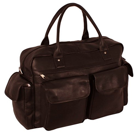 Latico Leathers Corolla Carry On Bag, Cafe, Easy Entry Travel Bag For All Occasions, Adjustable