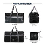 REDCAMP 75L Foldable Duffel Bag Large Size Lightweight & Multifunction, 25" Water Resistant Travel Duffle Bag for Men Women, Black
