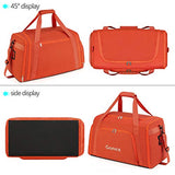 Gonex 60L Travel Duffle Bag, Weekender Overnight Duffel Bag with Shoe Compartment Orange