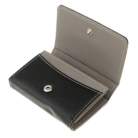 Mens Womens Id Credit Card Holder Case Pu Leather Wallets Cash Coin Purse (Color - Gray)