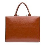 Bostanten Leather Briefcase Shoulder Laptop Business Vintage Slim Bags For Men & Women