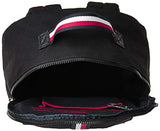 Tommy Hilfiger Backpack for Women TH Flag Canvas,  Black, One Size