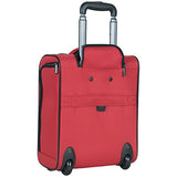 Kenneth Cole Reaction Going Places 16" 600d Polyester 2-Wheel Underseater Carry-on Luggage, Red
