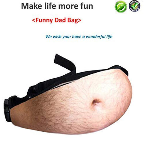 Funny Dad Bag Hairy Belly Waist Pack Traveling Fanny Bags for Men