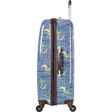 Tommy Bahama Carry On Hardside Luggage Spinner Suitcase, Navy Map Print