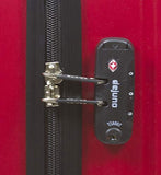 Dejuno Moda Scratch Resistant 3-Piece Hardside Spinner Luggage Set-Red