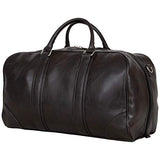 Ben Sherman 20" Travel Duffel Vegan Leather Weekender Carry-On Duffle Luggage/Gym Bag for Men & Women, Brown