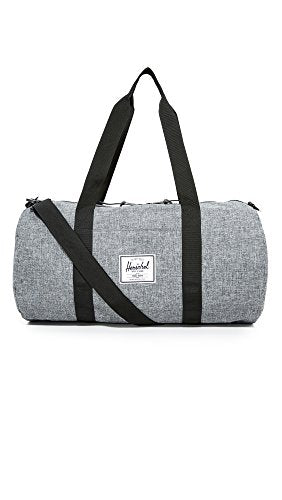 Herschel Sutton Duffel Bag, Raven Crosshatch/Black, Mid-Volume 28.0L