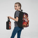 The Bin-Ding Of Is-Aac Backpack Three-Piece Cartoon School Bag With Pencil Case Messenger Lunch Bag