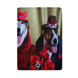 Passport Holder Unique Valentine's Day Dog Passport Cover Case Wallet Card Storage Organizer for