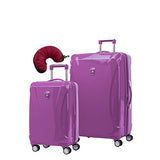 Atlantic Ultra Lite 4 Hardside 21 and 28-Inch Expandable Spinners, Travel Pillow (Bright Violet)