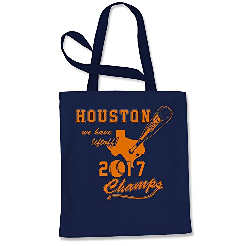 Tote Bag Houston Baseball World Champs 2017 Navy Blue Shopping Bag
