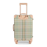COTRUNKAGE Travel Luggage Trunk Vintage Women Suitcase with TSA Lock (26" (Single), Plaid)