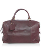 Barbour Medium Travel Explorer Leather Bag - Dark Brown