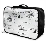 Travel Bags Cute Ocean Shark Mouth Portable Duffel Fabulous Trolley Handle Luggage Bag